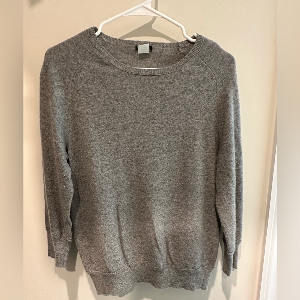 J Crew grey sweater size medium